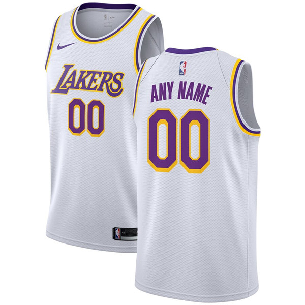 Youth White Los Angeles Lakers Active Player Custom Swingman Stitched Jersey